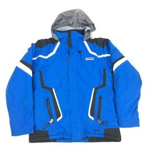 Spyder Boys Blue Jacket  Hooded Detachable Arms 14